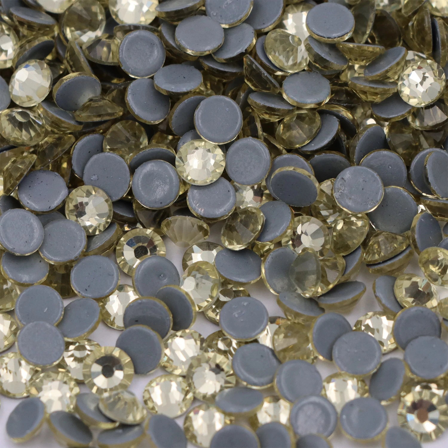 Jonquil стразы горячей фиксации светильник-желтого железа на фотостеклянных камнях