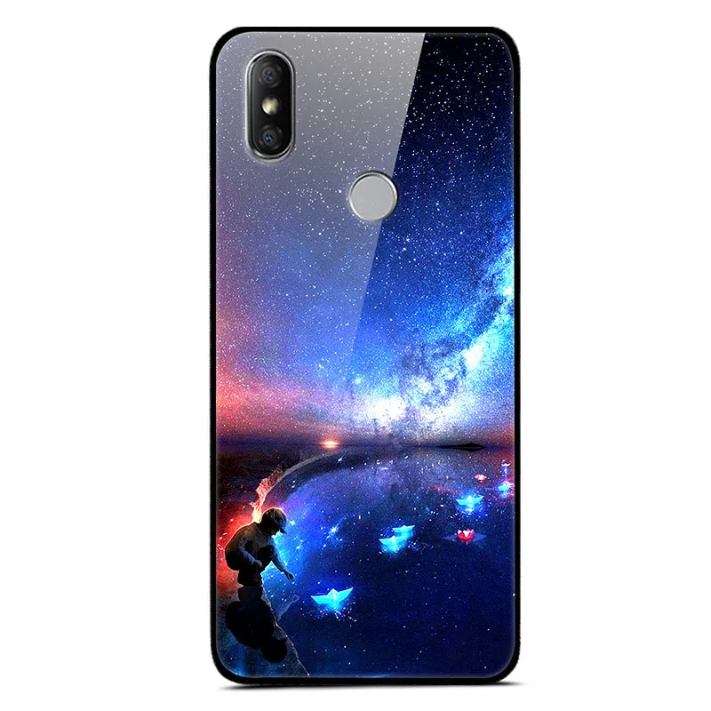 Чехол для Xiaomi Redmi S2 из закаленного стекла с изображением планеты космос, стеклянный чехол для задней панели Xiaomi Xiomi Redmi S2, чехол для Redmi S 2 - Цвет: 45