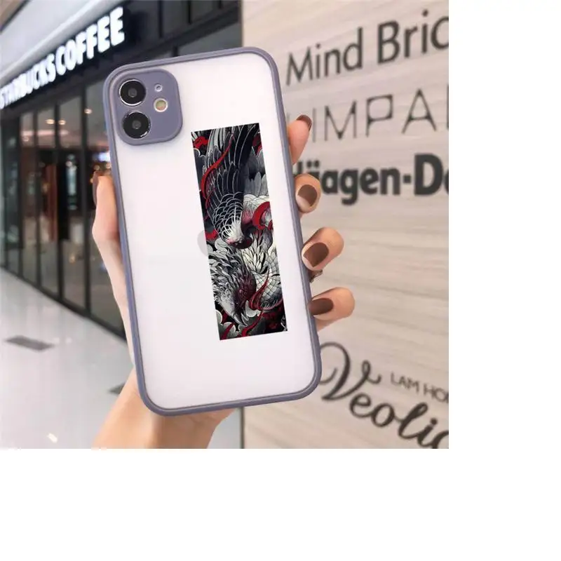 

Ferocious Beast dragon tiger Phone Case matte transparent For iphone 7 8 11 12 plus mini x xs xr pro max cover