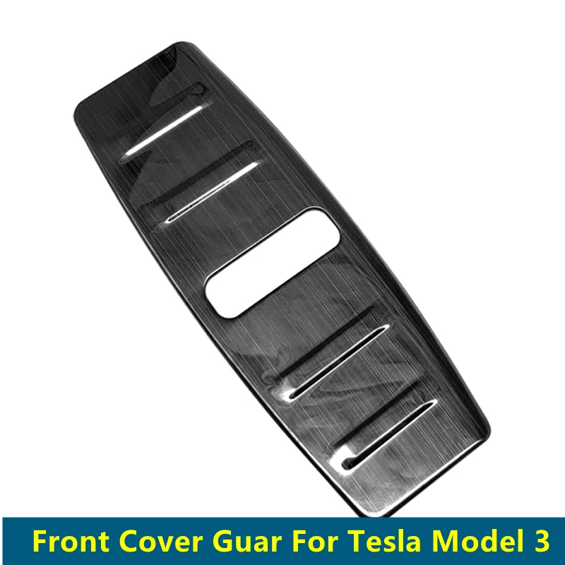 

Tesla Model 3 Front Cover Guard Stainless Steel Front Box Guard Front Trunk Stainless Steel Protective Decorative Plate