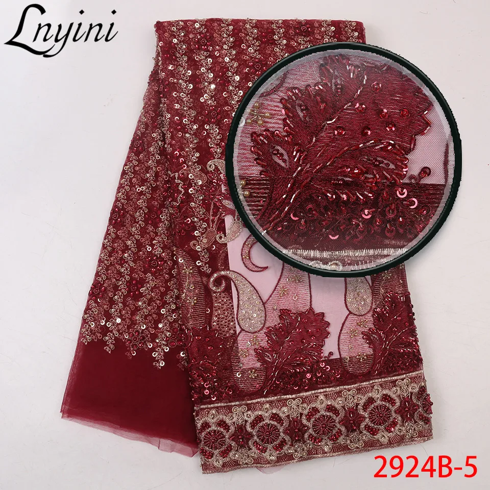 Тяжелые бусины кружевные ткани роскошные ручной работы кружевная вышивка