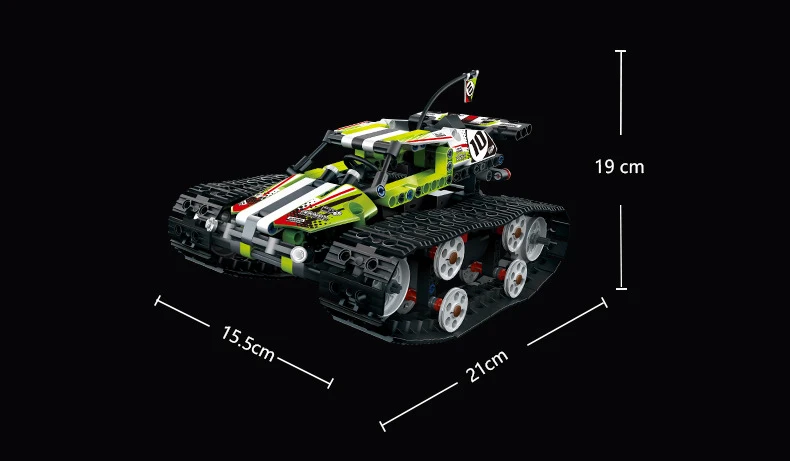Техника внедорожный автомобиль приложение для смартфона rc Гусеничный автомобиль строительный блок 2,4 ГГц радио пульт дистанционного управления игрушка Коллекция деталек