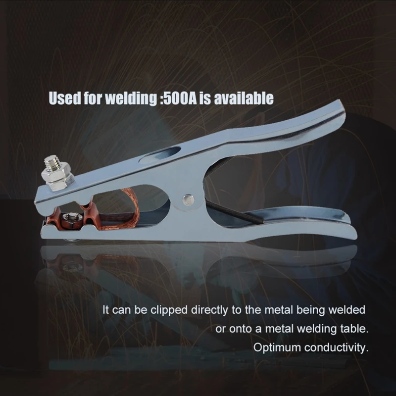 500A Безопасный металлический материал сварочный зажим заземления пружинный для