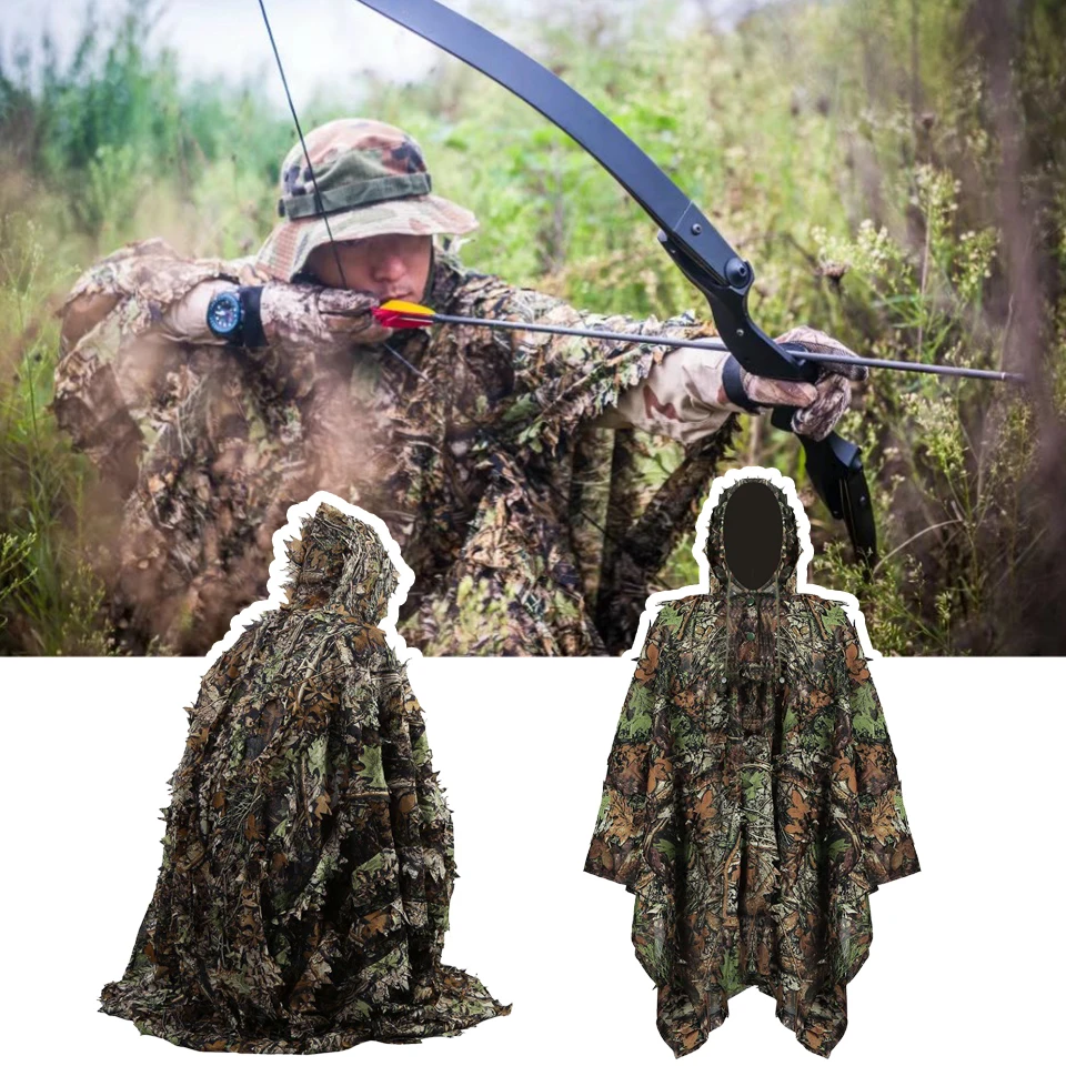 3D камуфляжные костюмы снайперская охотничья одежда moro camuflagem рубашка ghillie костюм