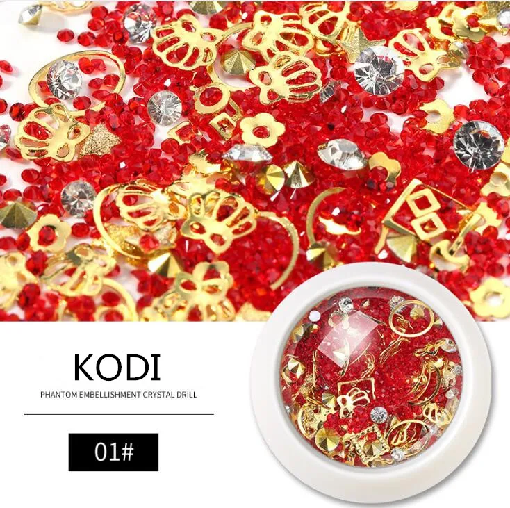 KZS006 kodi разноцветные Стразы для ногтей 3D хрустальные камни дизайна украшения