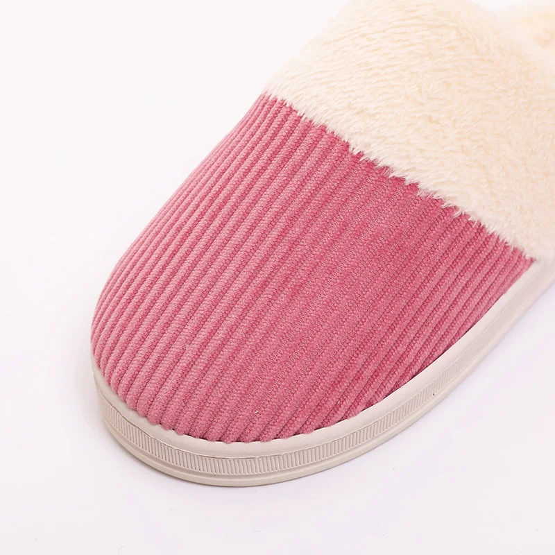Хлопковые тапочки Мужская обувь теплые зимние домашние женские вельветовые