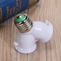 e27 to 2e27 lamp holder 2 in 1 lamp socket splitter adapter durable twin light bulb base stand holder lighting accessories