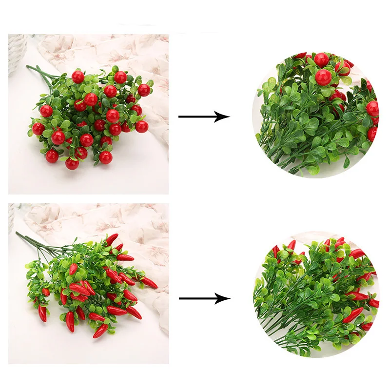 Искусственный цветок украшение для дома вишня Чили дерево имитация растений