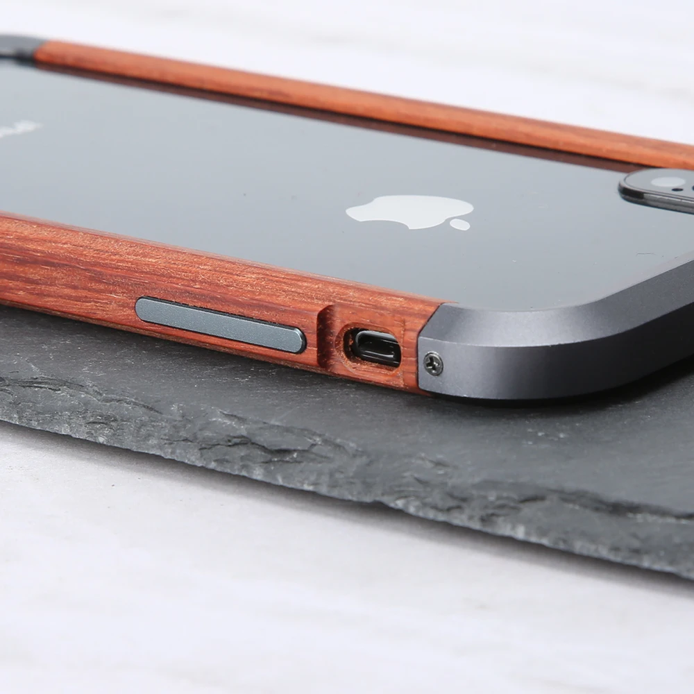 Чехол для телефона iphone X деревянная рамка ретро пара чехол для телефона XsMAX чехол для телефона металлический каркас алюминиевый металлический бампер