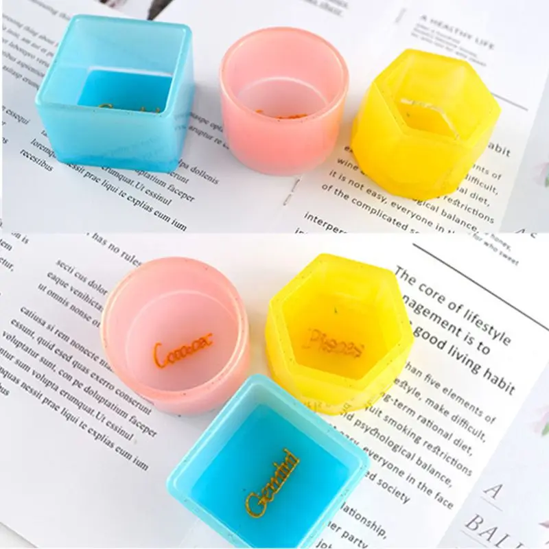 

3Pcs Crystal Epoxy Resin Mold Flowerpot Casting Silicone Mould Craft Making Tool C7AE