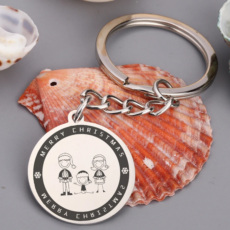 Рождество Семья мотаться Круглый Брелок для член лучший подарок на эксклюзивный