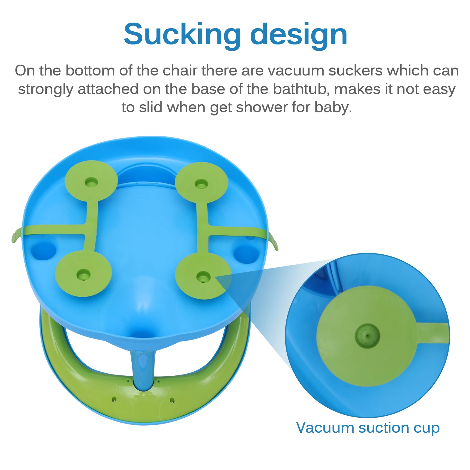 

Baby Bath Chair Infant Tub Seat Baby Bathtub Suction Chair Anti-Slip Round Edge Safe Arm Back Rest Bathtub Shower Chair Gift