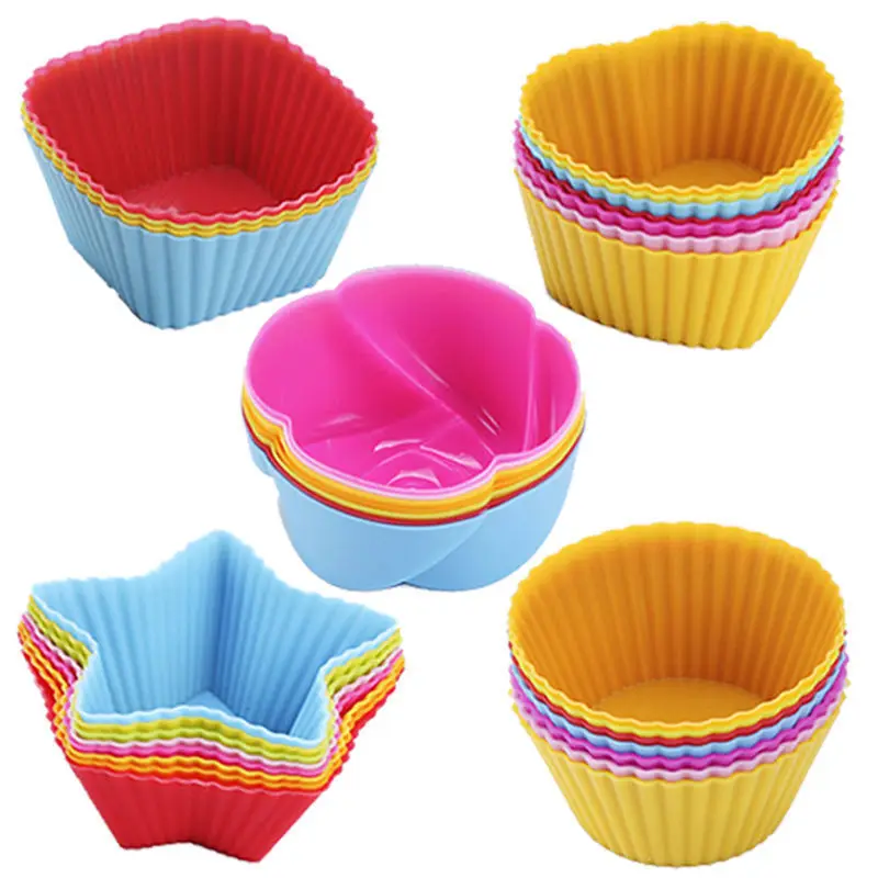 10PC Random Color Jelly Pudding Ice Model Rice Cake Muffin Cup Silicone Molds for Crafts 3d Mold Candles Bakeware |