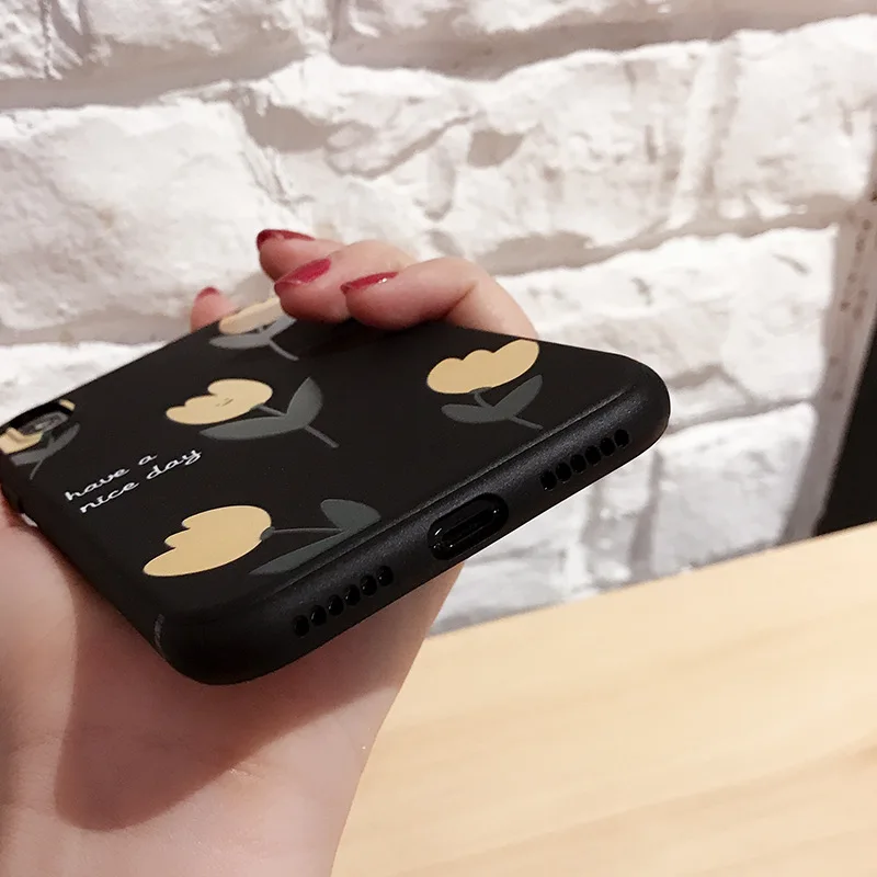 Чехол в стиле ретро для iPhone X XR 11 Pro XS Max милый силиконовый чехол с растительным