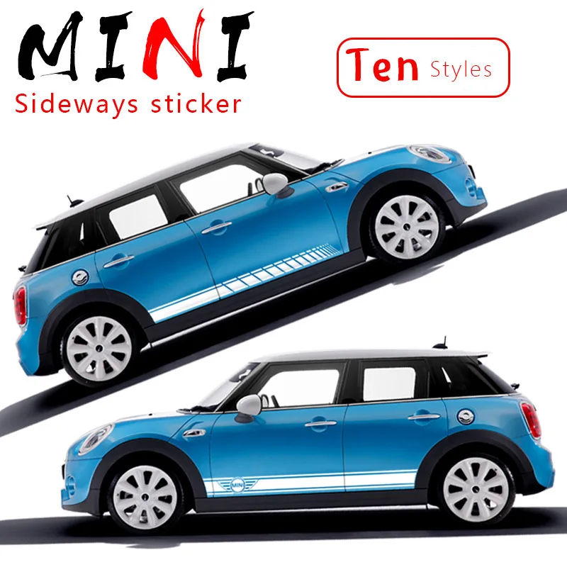 2 шт. автомобильные длинные боковые наклейки для Mini Cooper R56 R57 R58 R50 R52 R53 R59 R61 Countryman R60