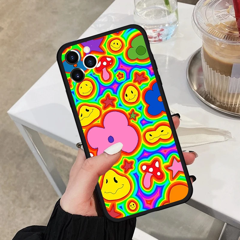

ZUIDID Aesthetic Mushroom Fitted Case For iPhone 11 Pro MAX 12 X XS XR SE20 7 8Plus Coloful Hard Silicone Phone Cover Matte Capa