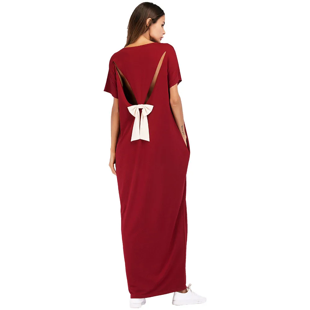 Мусульманское платье Мусульманская одежда с бантом Caftan Marocain Abaya Femme Musulman Длинное