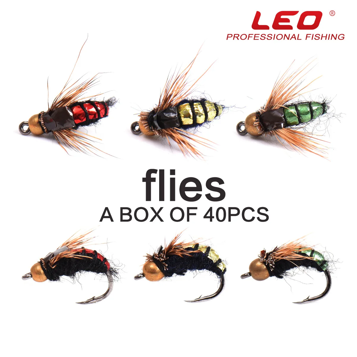 

40 Pcs/Lot High Simulation Fly Carbon Steel Fishing Hook Bionic Fly Fishing Hook Anchor Hook Topwater Pencil Hard Fishing Lure