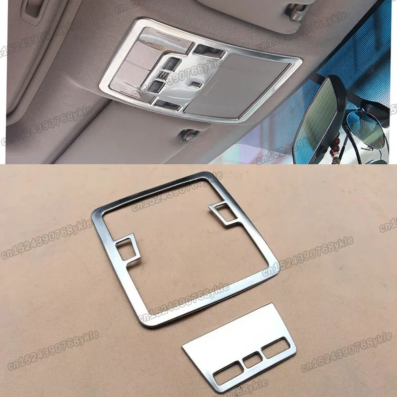 

matt silver car front roof reading light frame trims chrome for toyota camry 2012 2013 2014 2015 2016 2017 xv50 accessories auto