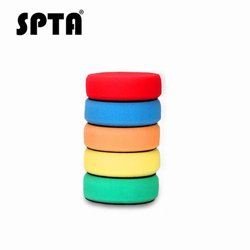 SPTA импортированная Автомобильная полировальная Подушка Комплект накладки полировка автомобиля губка автомобильная подставка из объемной пены комплект для автомобильная краска уход 1 2 3 дюйма
