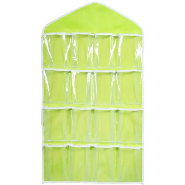 Organizador Armario Hanging Bag Organizer 16Pockets Clear Socks Bra Underwear Rack Hanger Storage | Дом и сад