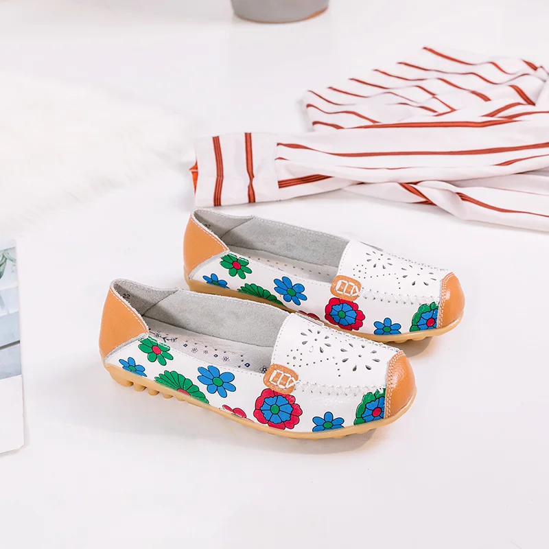 Женская обувь на плоской подошве из натуральной кожи лоферы повседневная