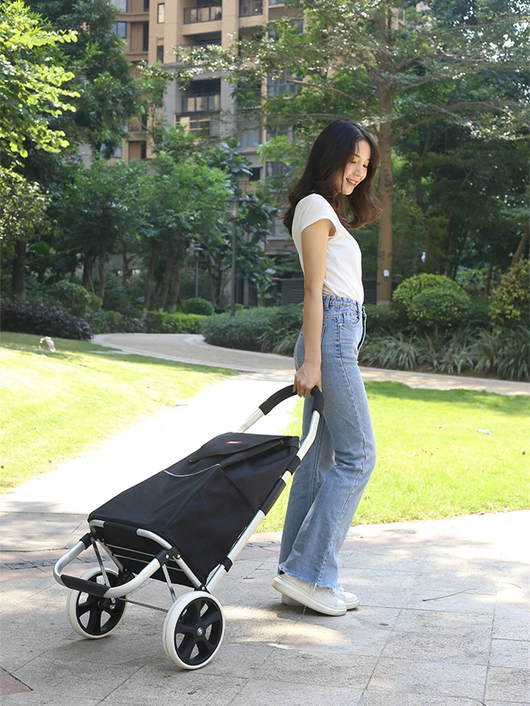 

LISM Folding Shopping Cart Converts Dolly 36 Inch Trolley-style Dolly for Easily Transporting Objects Groceries and More