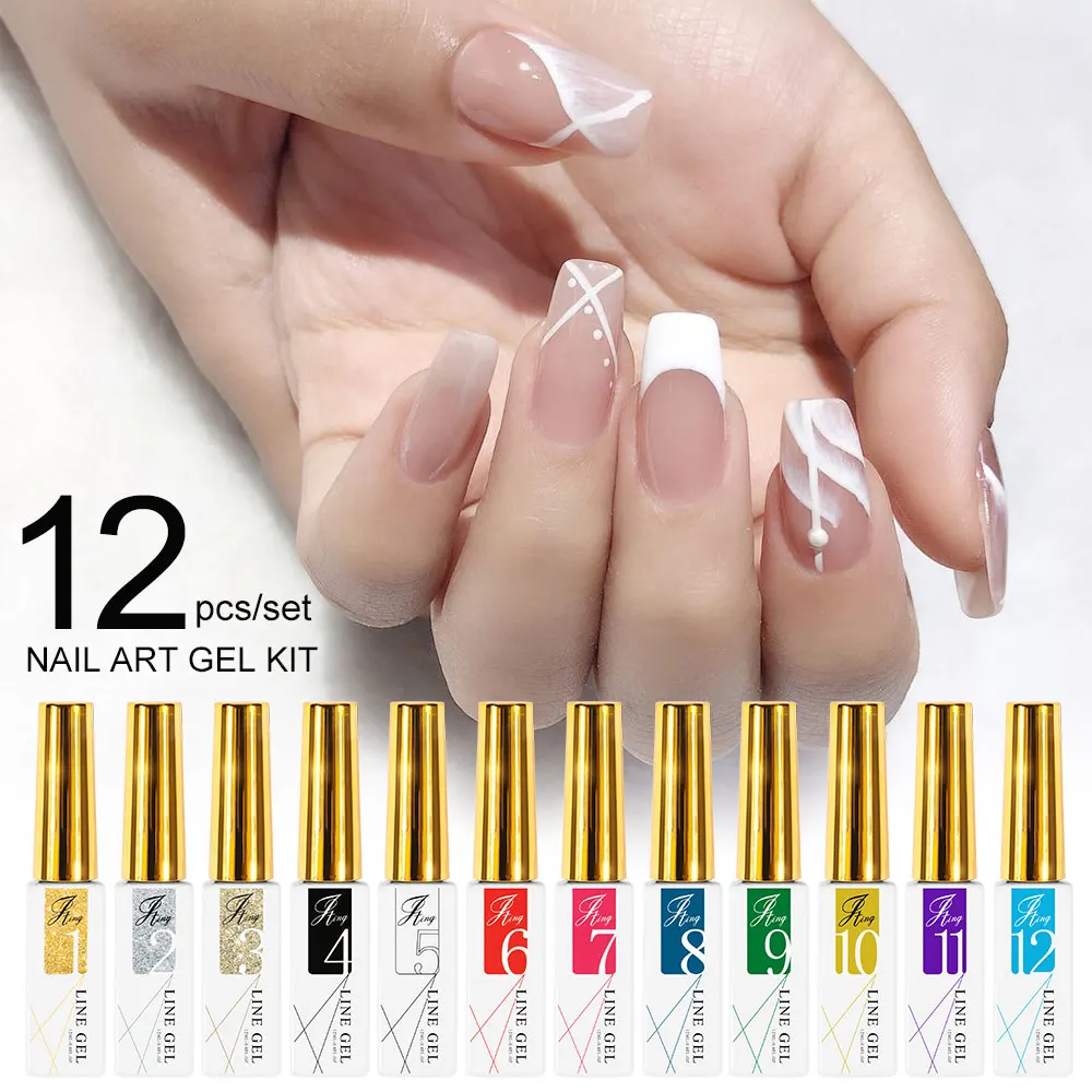 

Nail Polish12ml Phototherapy Pull Line Gel For DIY Painting Hook Line Manicure Special Brushed Glue Nail Art Supplies