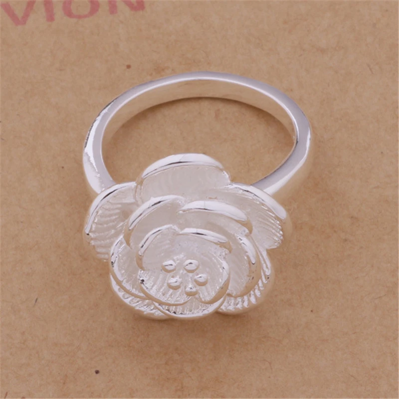 Комплект ювелирных украшений Charmhouse из чистого серебра для женщин браслет с розой