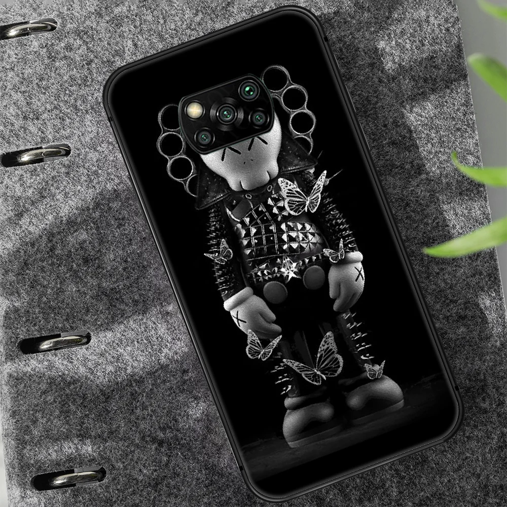 

trend brand kaw painting Phone case Cover Hull For Xiaomi Mi A2 A3 8 9 9T Note 10 Se Lite Pro black Hoesjes Soft Cell Tpu Coque