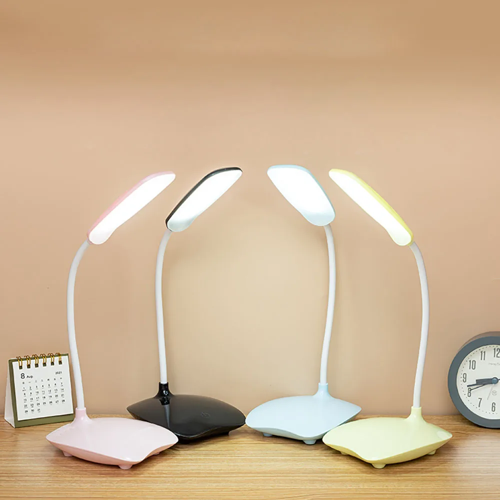 

Candy Color Children Study Table Lamp LED 3 Gear Brightness Bedside Desk Lamp Universal Hose Bedside Night Table Light