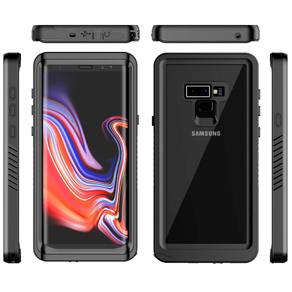 Для samsung Galaxy Note9 водонепроницаемый ударопрочный защитный чехол для всего тела со встроенным защитным экраном водонепроницаемый чехол