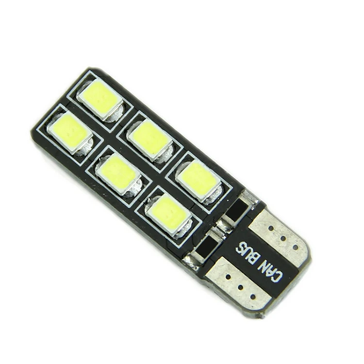 

Светодиодные лампы T10 W5W Cantus 12 SMD 2835 DC 12V габаритная мощность