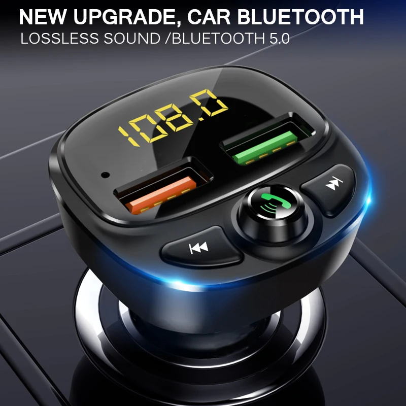 Автомобильное зарядное устройство AOZBZ с двумя USB портами Mp3 беспроводной
