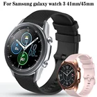 Ремешок для часов Samsung galaxy watch 3 45 мм 41 мм Gear S3 46 мм, быстросъемный Силиконовый браслет с сетчатым узором для наручных часов, 22 мм 20 мм
