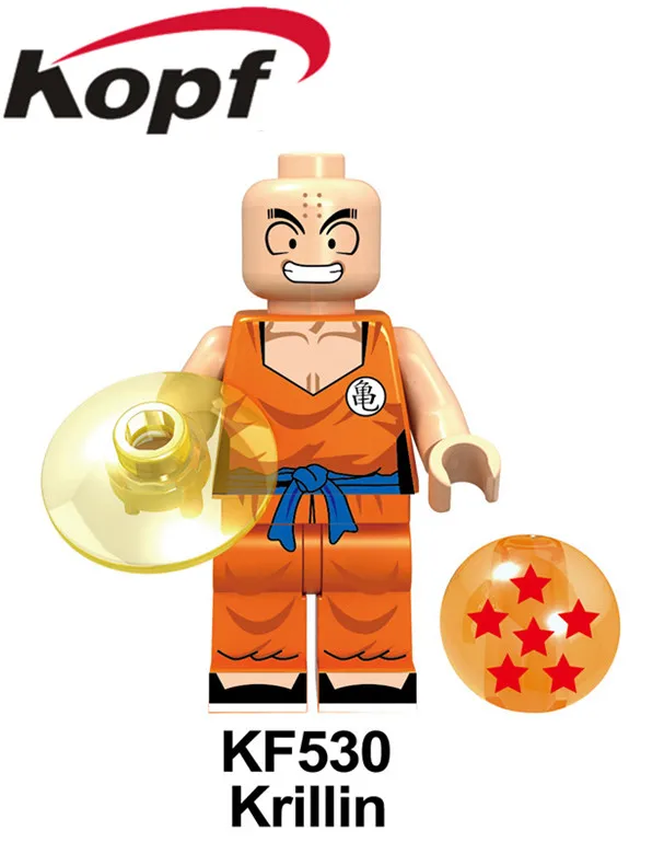 KF530 Without Box Одиночная строительные блоки Dragon Ball серия кирпич Broli Son Goku Torankusu Gogeta фигурки для детской коллекции игрушки KF6098 - Цвет: KF530 Without Box