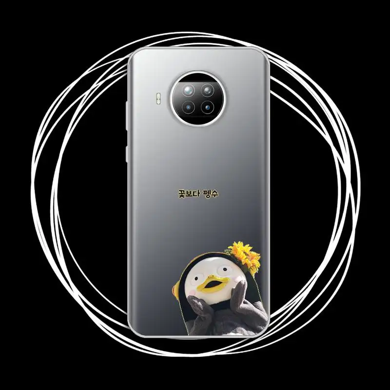 

Penguin Pengsoo cartoon Anime Phone Case Transparent for Xiaomi Redmi note 10 t 8 9 pro lite 11
