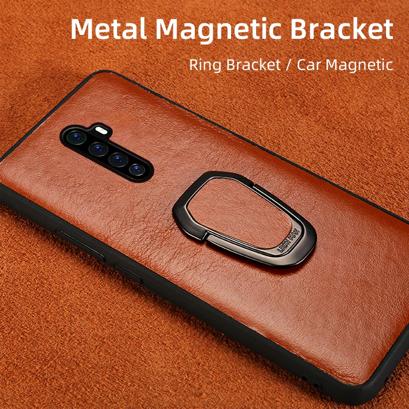 genuine leather magnetic case for realme x2 pro xt c3 x50 x7 7 5 6 8 pro gt neo cover for oppo a5 a9 reno 5 4 2 z find x2 x3 pro free global shipping