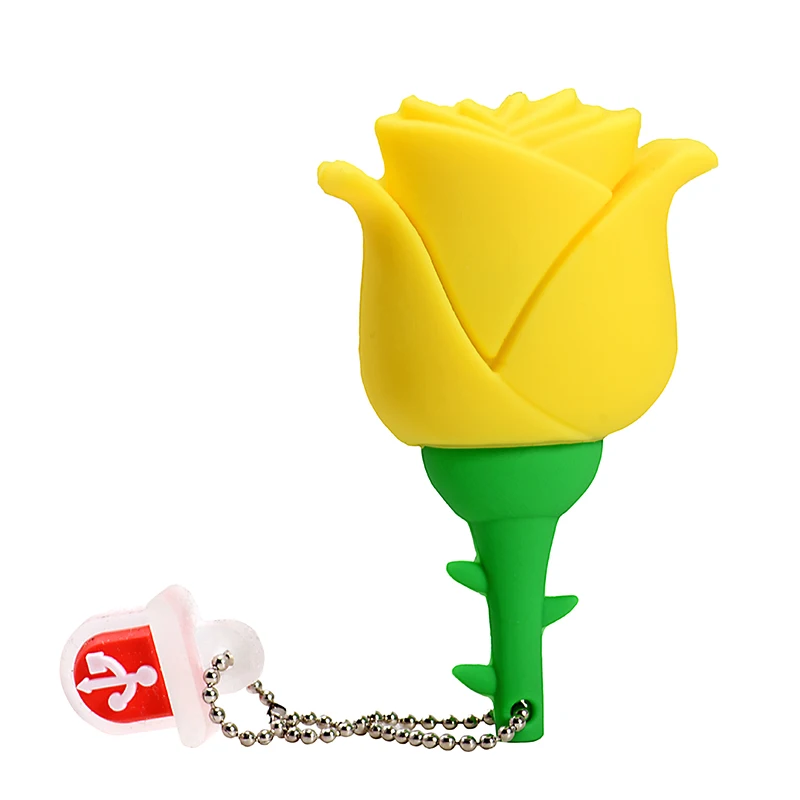JASTER флеш-накопитель мультфильм красная роза 16GB 32 цветок usb флеш-накопитель карта памяти флешка - Цвет: Yellow