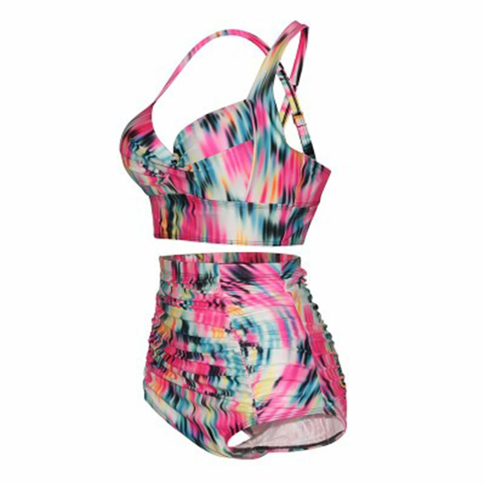 

2020 one pieces swimsuit women Large size solid color swimwear female monokini Bathing Suits Beachwear Bandage plus size 5XL