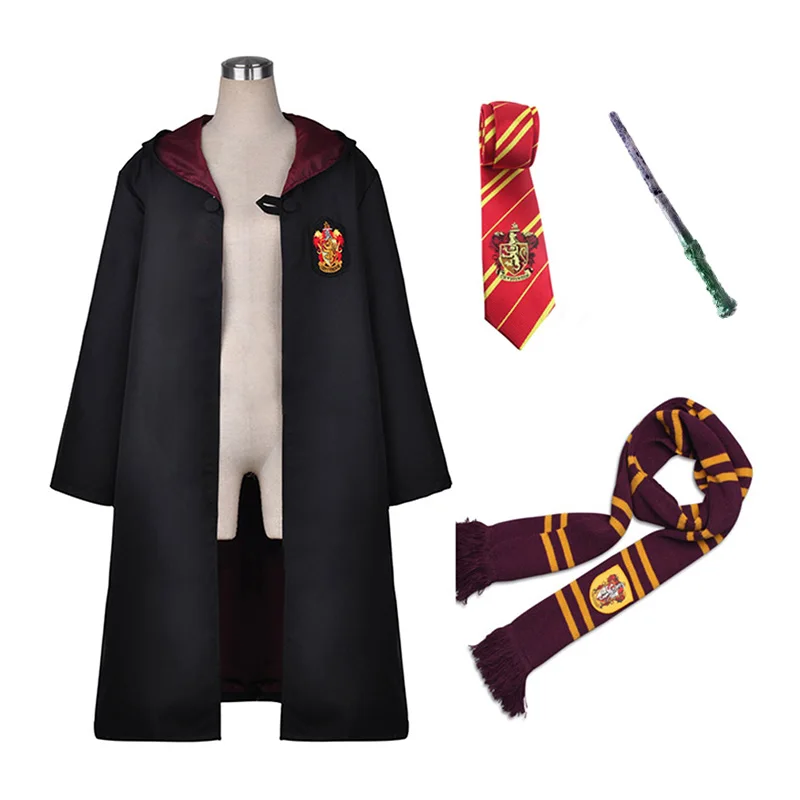 Gryffindor Халат-Мантия Гриффиндора Гермионы Грейнджер Хогвартс, маскарадный костюм для девочек и женщин на Хэллоуин, накидка волшебника Поттера - Цвет: Gryffindor