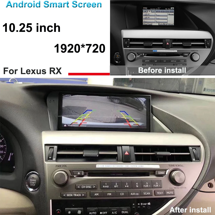 Car radio Android multimedia For Lexus RX RX270 RX350 RX400h RX450h 2008-2013 2014 2015 IPS Smart touch screen Carplay GPS | Автомобили и