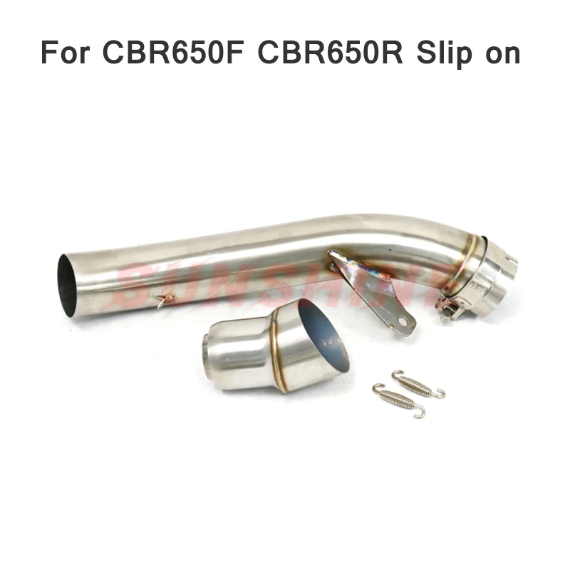 Для HONDA CBR650 CBR650F CBR650R Выпускная труба для мотоцикла Slip on Modified Motorcross Mid Pipe Connection Tube Stainless Steel Link.
