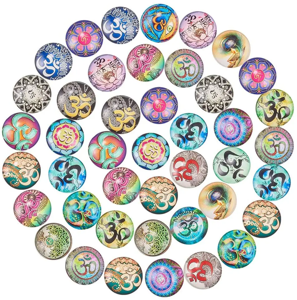 

40 шт./комплект, 3D стеклянный кабошон