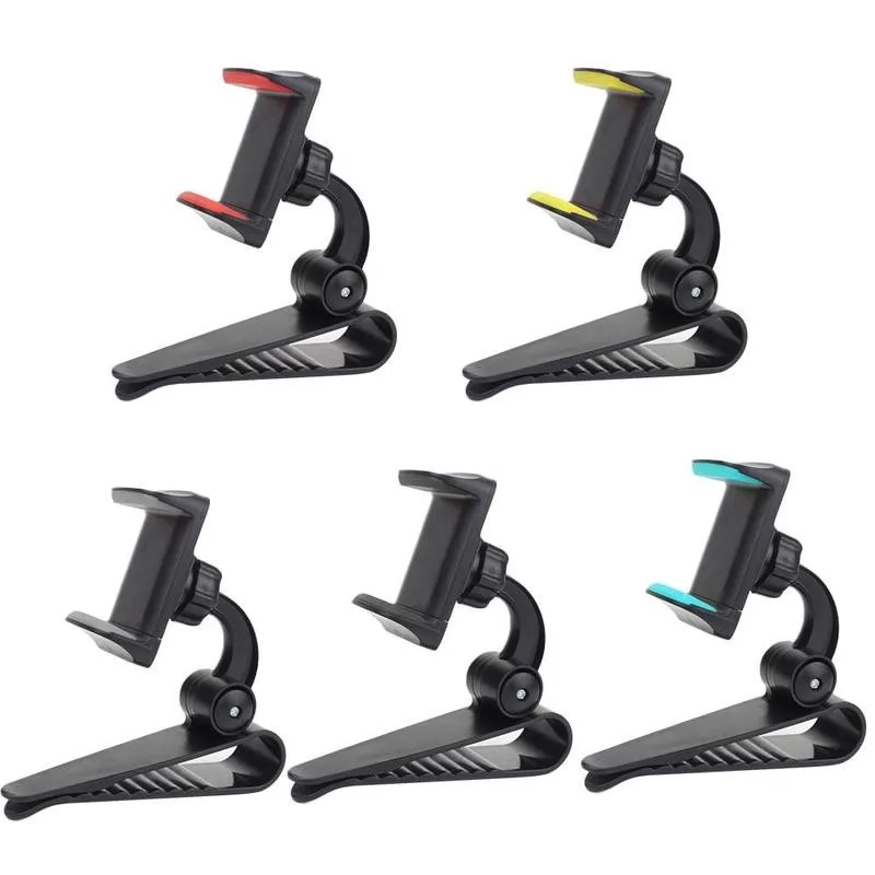 

1pcs Universal Car Phone Holder Car Sun Visor Mobile Phone Navigation Stand 360 Degree Rotation Car Interior Phone GPS Bracket