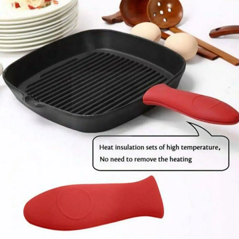 

Silicone Anti-scalding Pot Handle Cover Heat Insulation Accessories Handle Non-slip Anti-scald Wok Handle Cover Cover Soft P1Z4