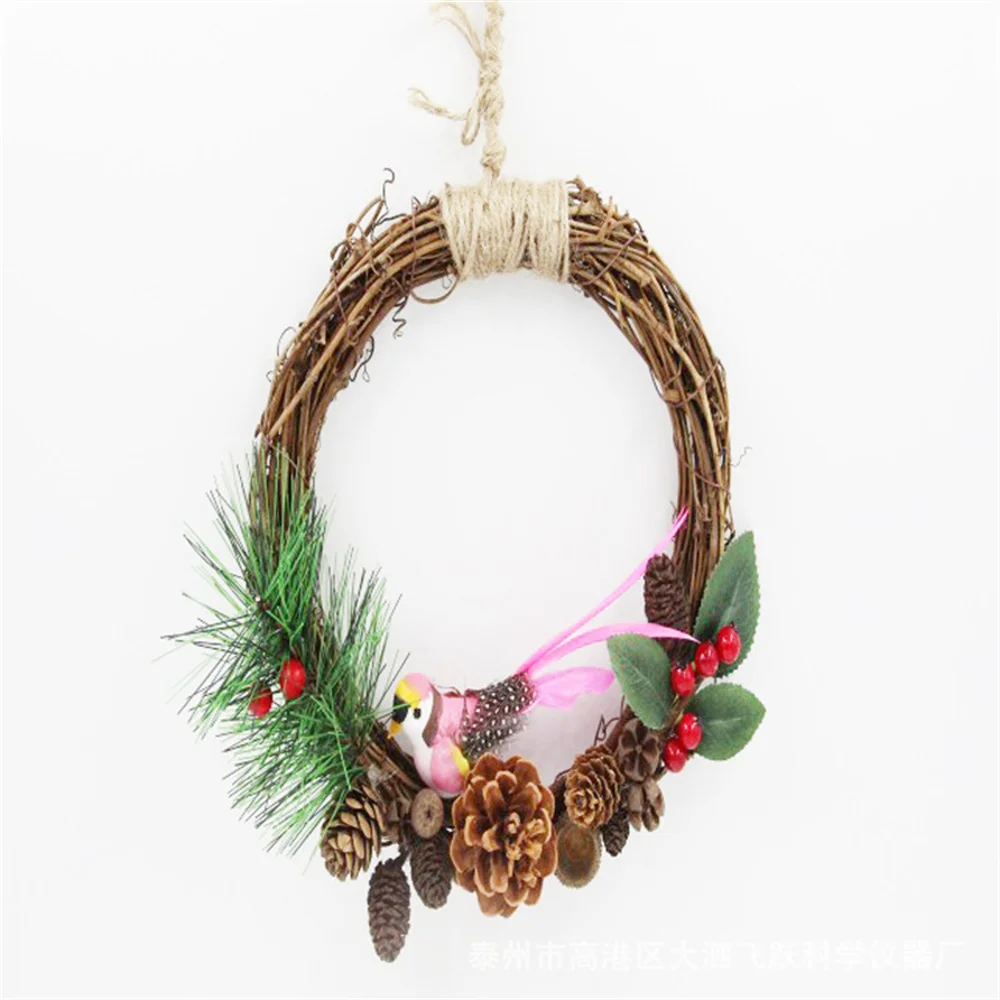 Рождественский виноградный круг декоративный материал цветочные мини-иглы