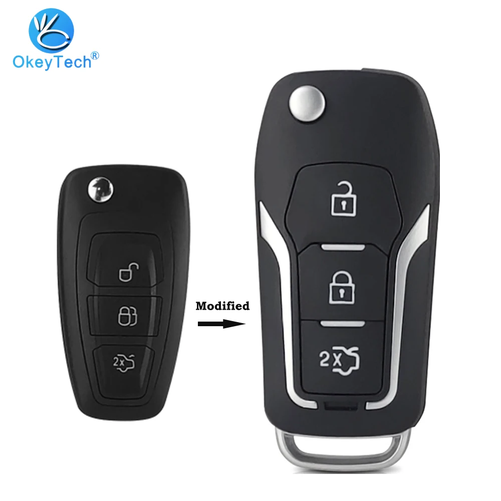 OkeyTech для Ford Focus 2 Mk2 Mk3 Kuga Ranger Fiesta C Max Mondeo складной Смарт модифицированный