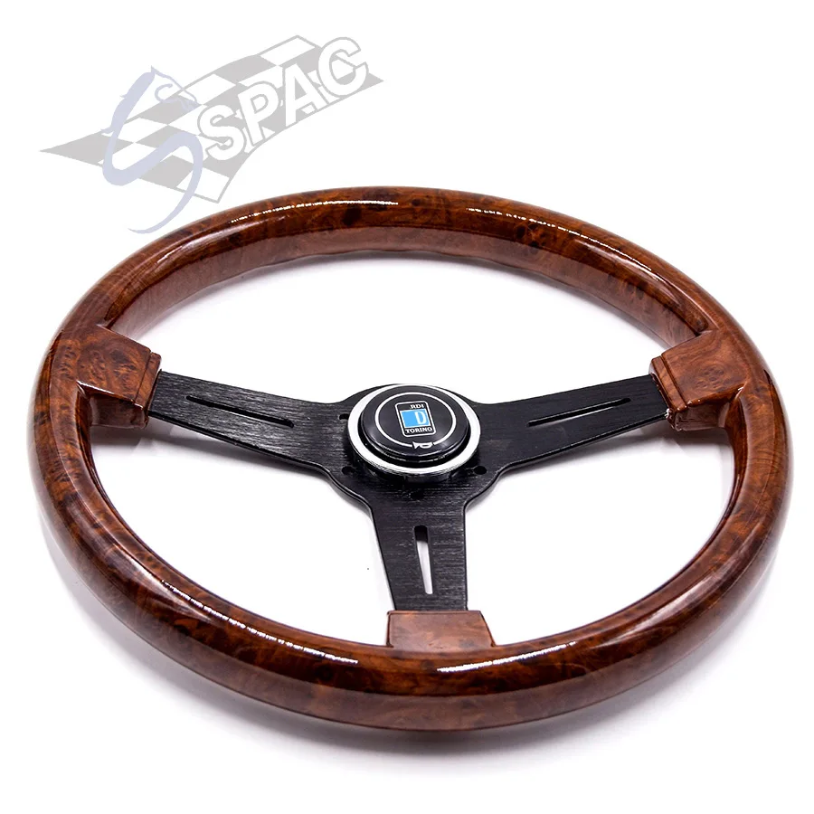 Универсальное деревянное рулевое колесо с черной рамкой высококачественное |