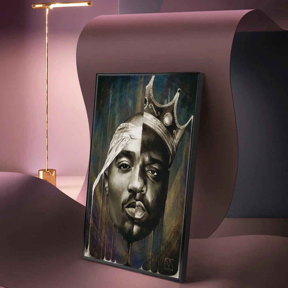 Плакаты и принты Biggie Tupac Rapper Superstar настенная Картина на холсте модная портретная